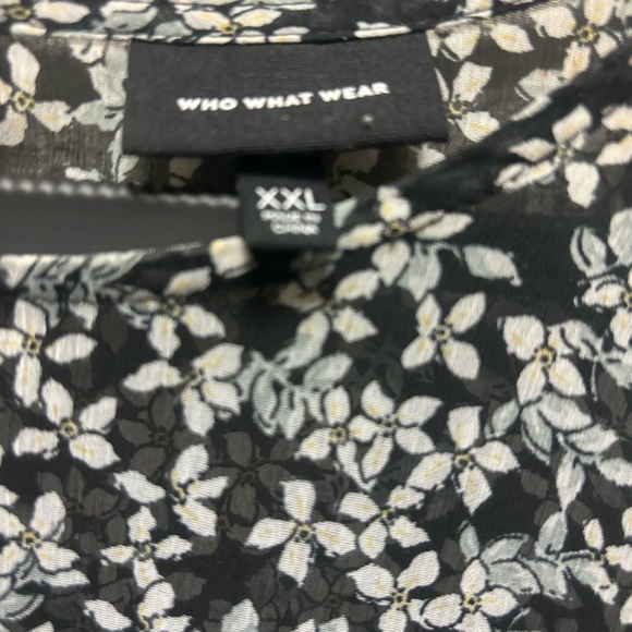 Who What Wear Floral Layered 3/4 Flutter Sleeve Dress Size XXL - Picture 6 of 8
